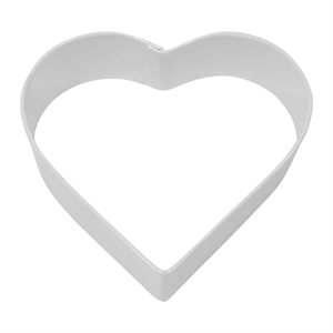 White Heart Cookie Cutter 3 1 / 4 Inch
