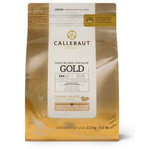 Gold Caramel Callets 30.4% By Callebaut 5.5 lb