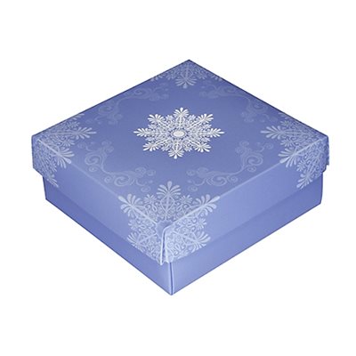 Snowflake Chocolate Box 8 Ounce-Pack of 5
