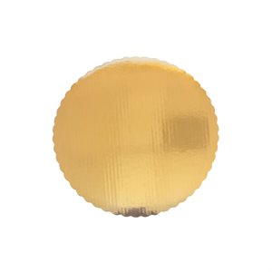 3" Scalloped Gold Cake Circle