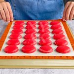 Round & Heart Shape Macaron Silicone Baking Mat Half Sheet