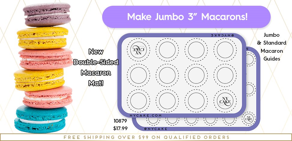 Jumbo Standard Round Macaron Double Sided 3 Inch Silicone Mat