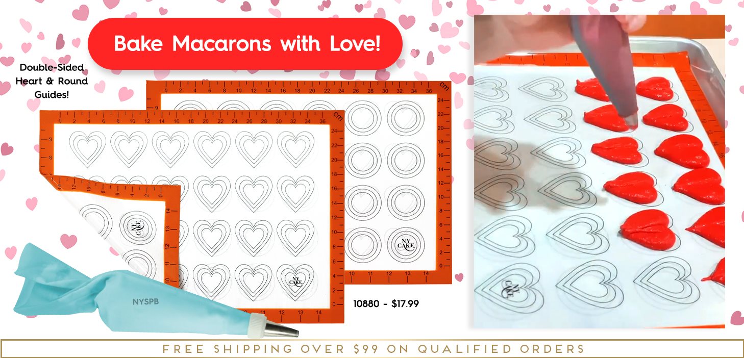 Heart Round Double Sided Silicone Baking Macaron Macaroon Mat