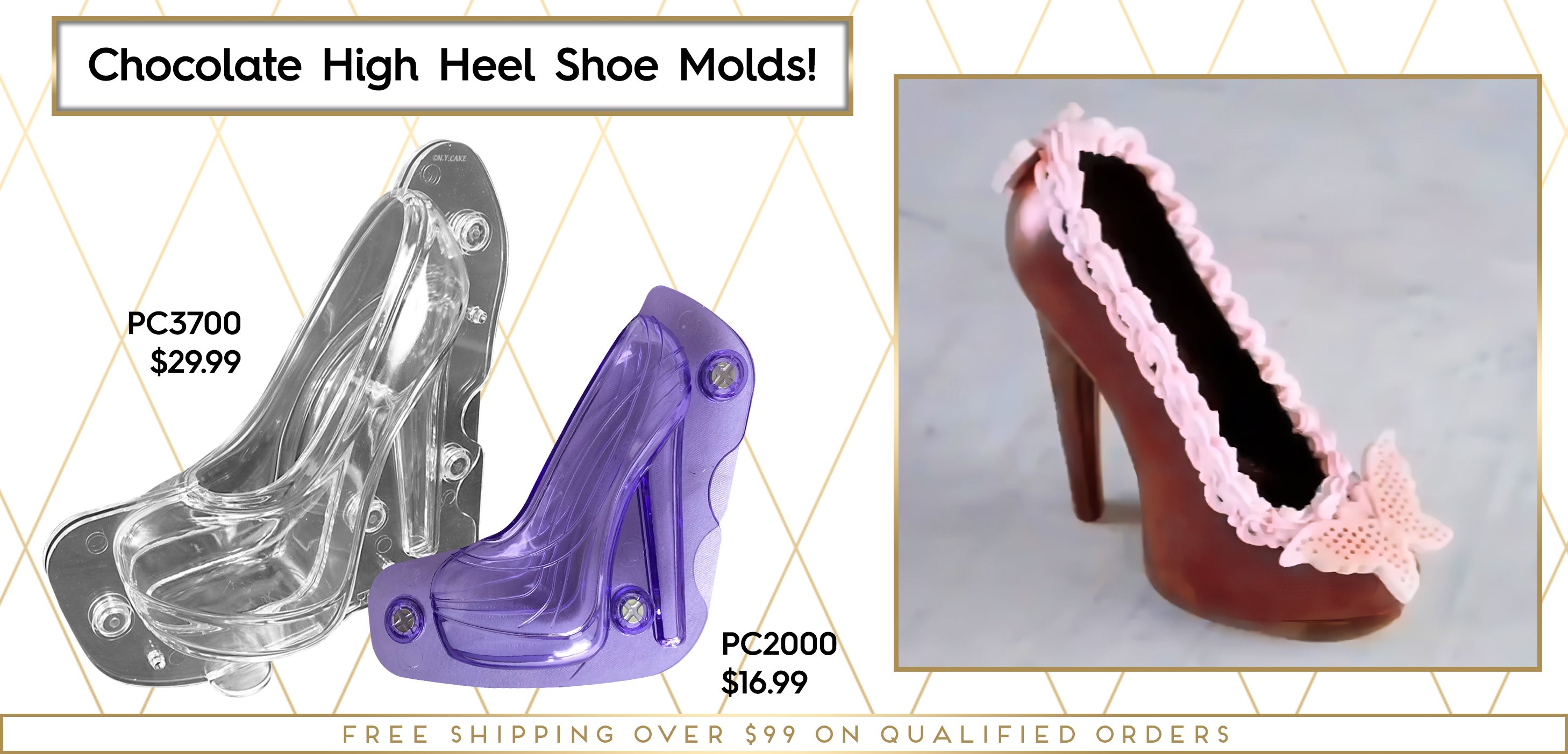 Chocolate Candy High Heel Stiletto Platform Shoe Mold